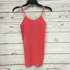 F & F orange seamless spaghetti strap tank‎